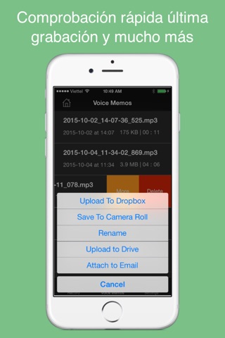 Mp3 Recorder (PRO) - mp3 voice memo, playback, share screenshot 2