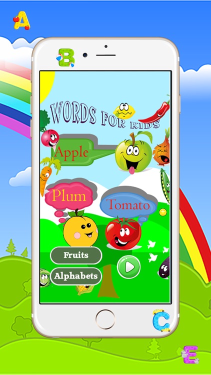 Fruits word English Language and Vocabulary for Free with Fun Easy Learn