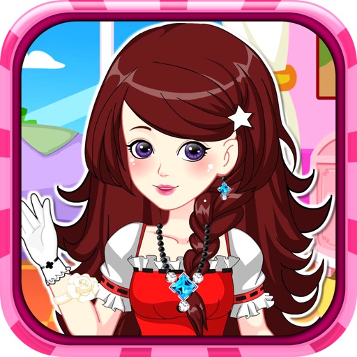 Fashion style dress up game icon