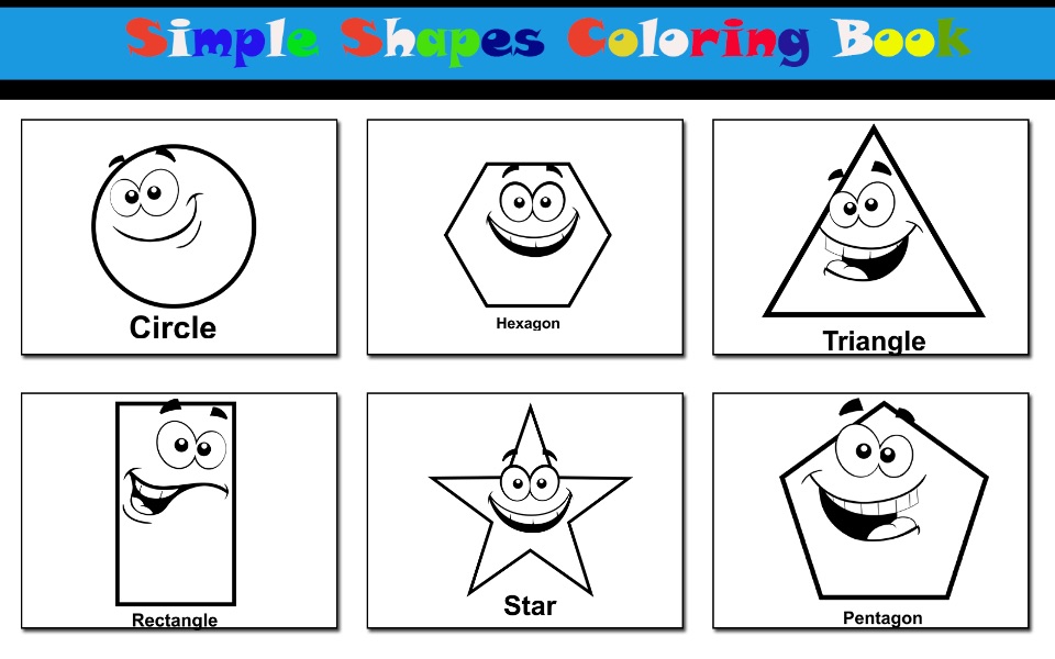 Simple Shapes Coloring Pages For Toddlers screenshot 2