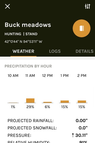 ScoutLook Hunting: Weather screenshot 2