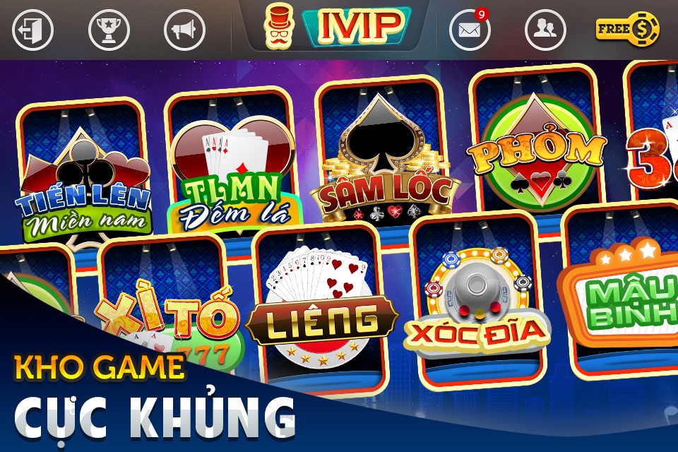 CVIP 2016 Game bài đổi thưởng - Xóc đĩa ,Phỏm,Chắn screenshot 3