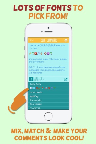 Cool Comments Free - Typography Keyboards screenshot 3