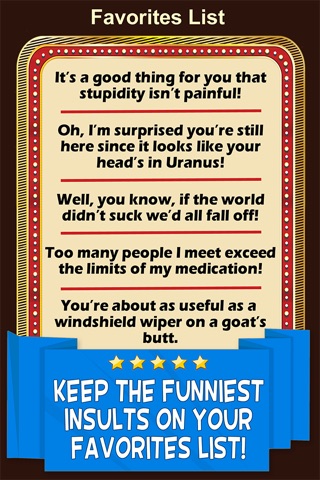 Joke Insults - Funny Comebacks, Mean Wisecracks & Rude Humor screenshot 3