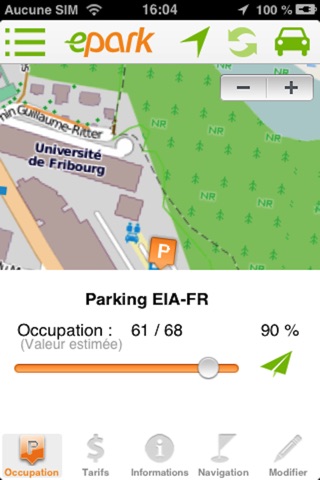 ePark  : Trouve-moi une place de parc en ville ! screenshot 2