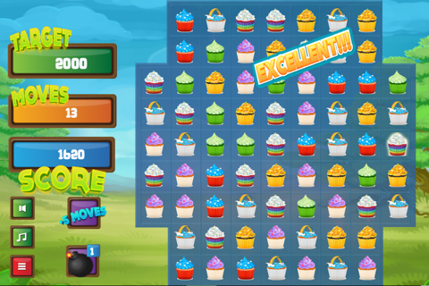 A Cupcake Smash - Match 3 Cupcakes Puzzle Game Gems screenshot 3