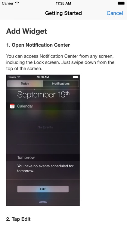 Calculator Widget for Notification Center