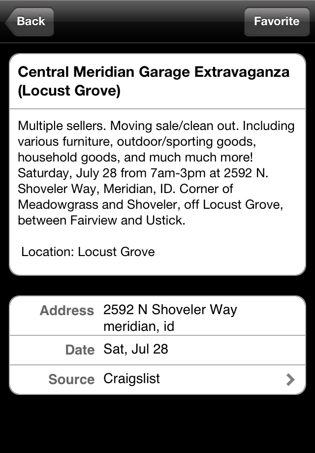 Garage Sales by Map screenshot 2