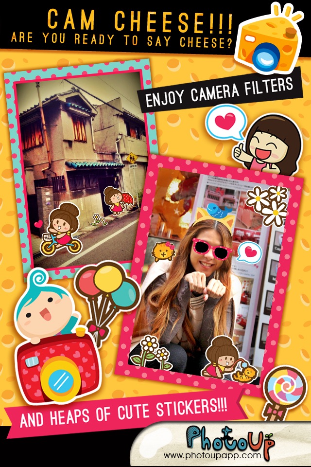 CAM CHEESE  by PhotoUp - cute sticker for decorate photos screenshot 2