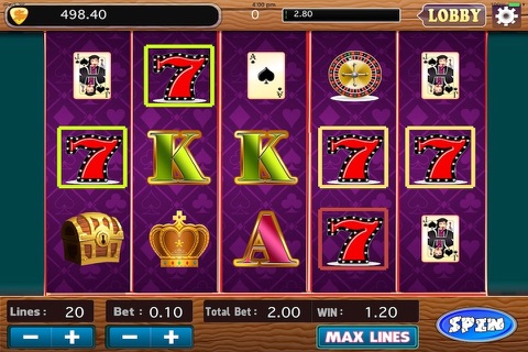 Vegas Slots Five Theme 20 Line - HD screenshot 4