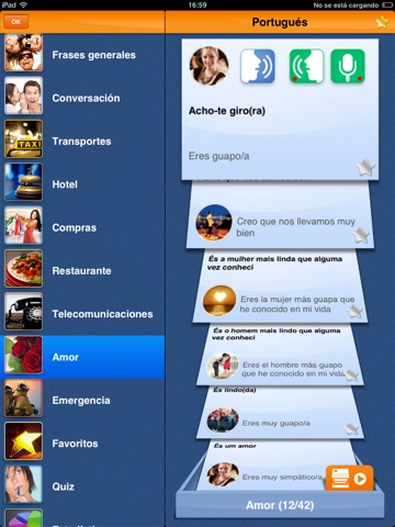 iSpeak Portuguese HD: Interactive conversation course - learn to speak with vocabulary audio lessons, intensive grammar exercises and test quizzes screenshot 3