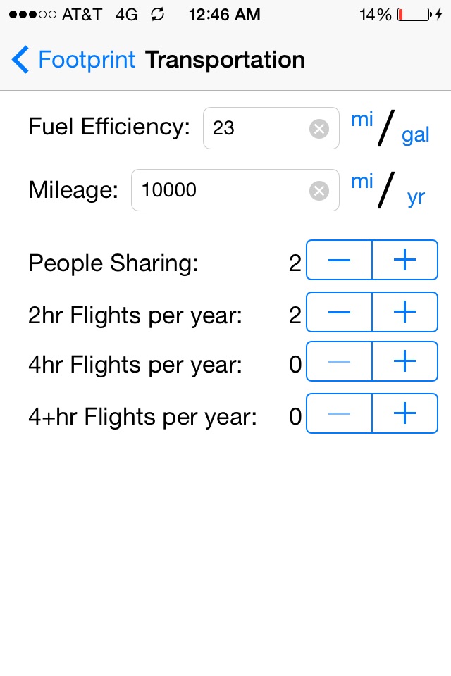 CO2 Footprint screenshot 3