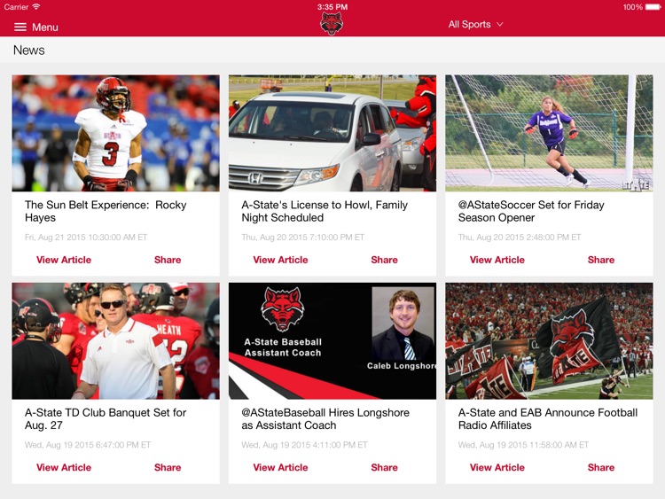 A-State Athletics for iPad