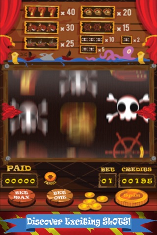 777 Pirate Casino Slots Machine: Vegas Gambling Style! screenshot 3