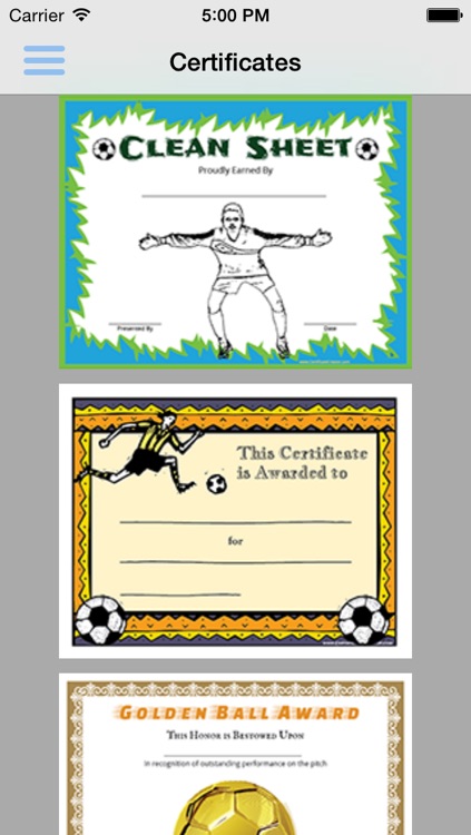 Soccer Pack 01 Certificate Creator
