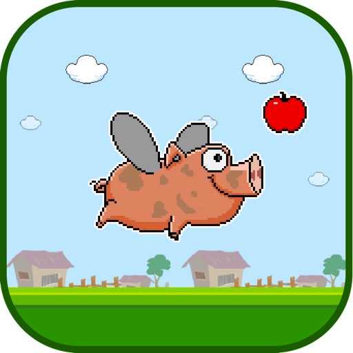 Flying Bacon Free Icon