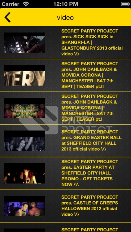 Secret Party Project App