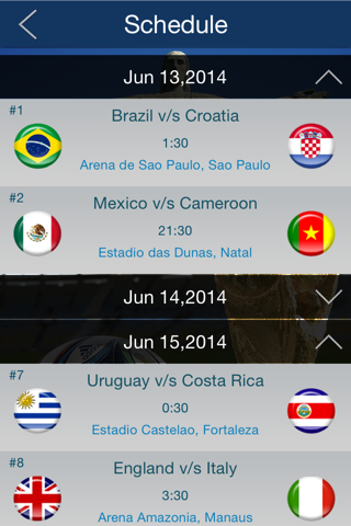 Soccer- Soccer Countdown + Schedule + Venues screenshot 2