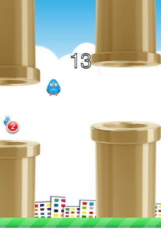 Flappy Blue - City Bird screenshot 4