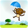 Monkey Float Jumper Flight Quest - Umbrella Floating Banana Tree World Free