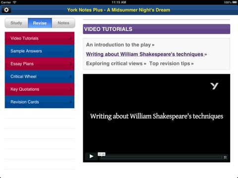 A Midsummer Night's Dream York Notes AS and A2 for iPad screenshot 4