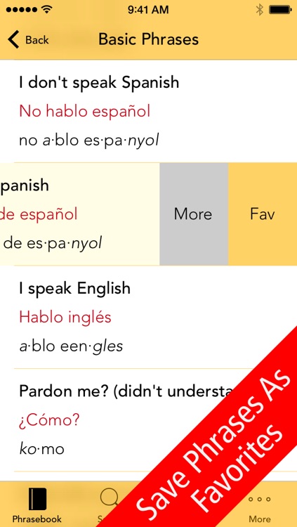 SpeakEasy Spanish Lite ~ Free Travel Phrases with Voice and Phonetics screenshot-4