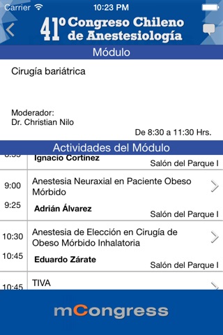 XLI Congreso Anestesiologia screenshot 2