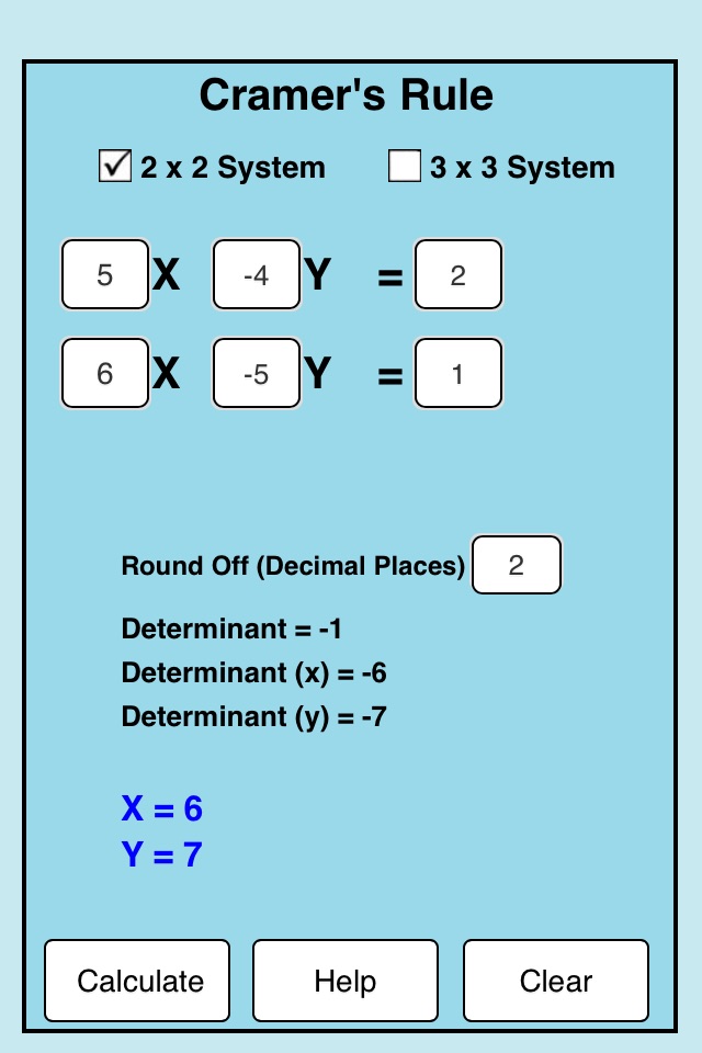 Cramers Rule screenshot 4