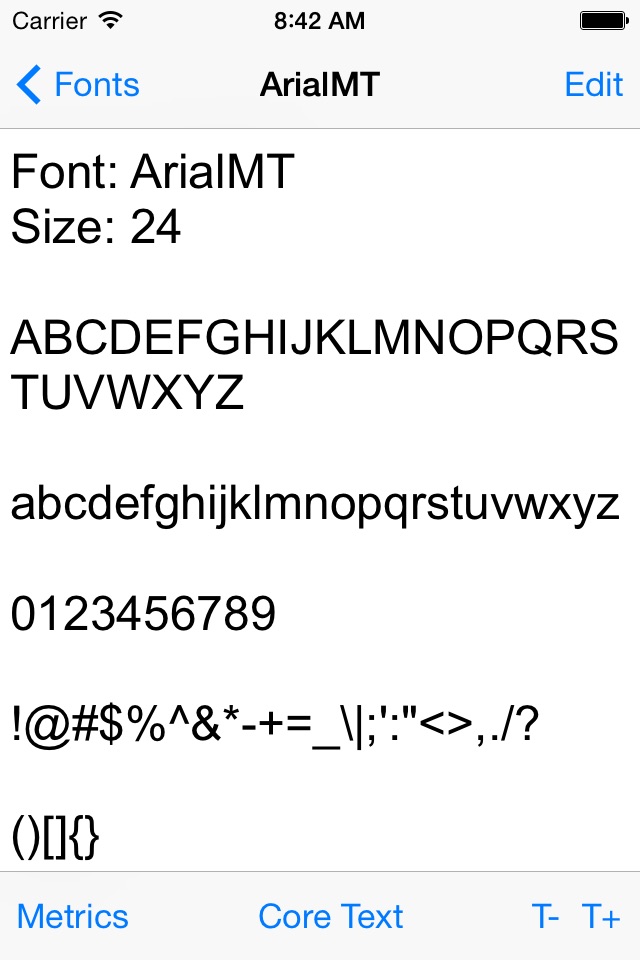 Programmers' Font List screenshot 2