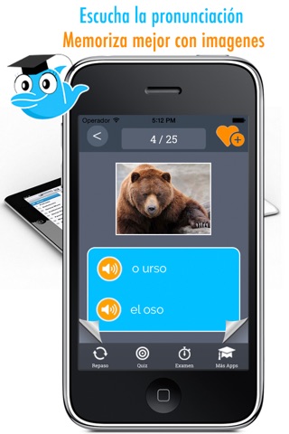 Learn Portuguese and Spanish Vocabulary: Memorize Words screenshot 2