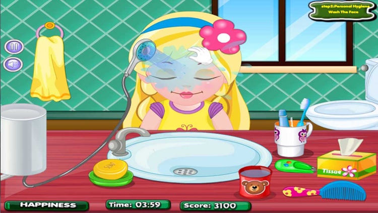 Tidy Girl & Wash Cloth & Wash Face & Brush Teeth - Kids & Baby Game