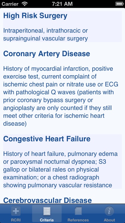 Revised Cardiac Risk Index - Lee Criteria