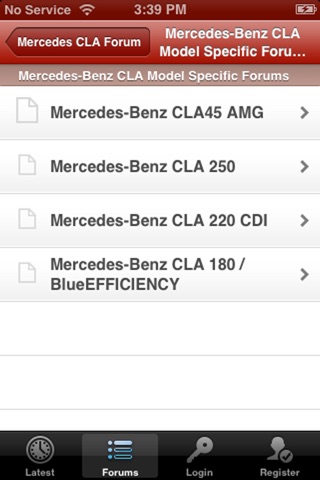 Mercedes CLA Forums screenshot 3
