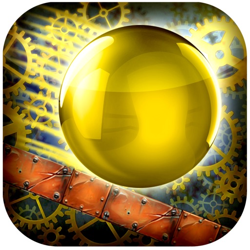 Gravity Ball Puzzle - Steampunk Rolling Brass Challenge icon