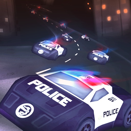 Running with Police Car 3D - Real High Speed Fast Auto Chase Racing Free Game Icon