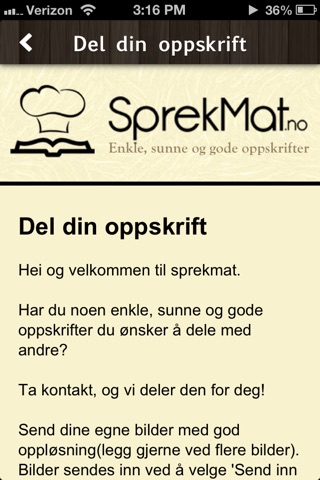 SprekMat.no - Enkle, sunne og gode oppskrifter screenshot 3