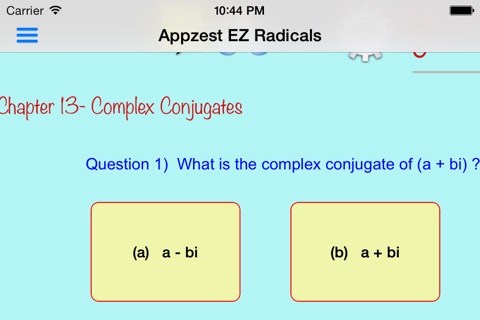 EZ Radicals & Complex Numbers Lite screenshot 3