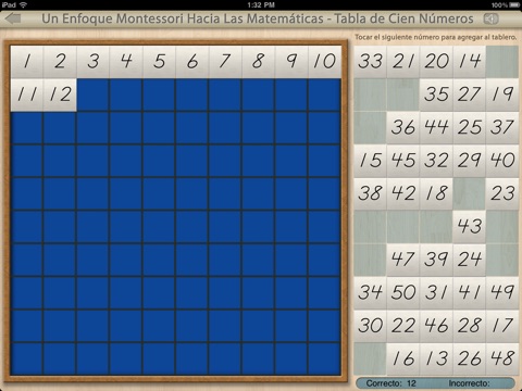 Tabla de Cien Números - Enfoque Montessori Hacia Las Matemáticas screenshot 3