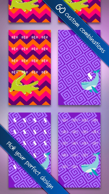 Magical Monograms FREE - Customized Designer Wallpaper, Backgrounds and Monogram Icon Skins screenshot-3