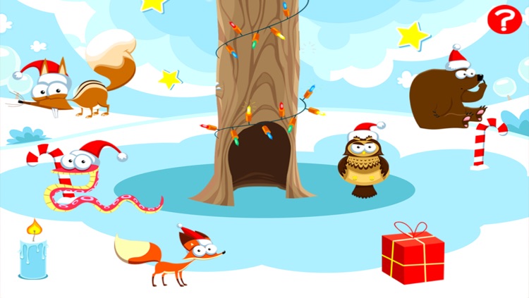 ABC Christmas games for children: Train your spell-ing skills with Xmas animals of the forest!