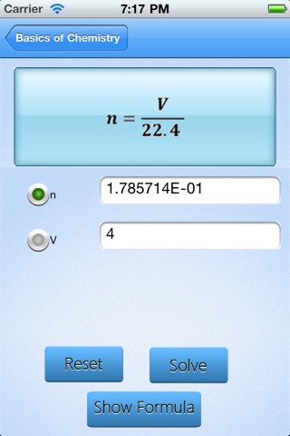 Chemistry Formula Calculator screenshot 3