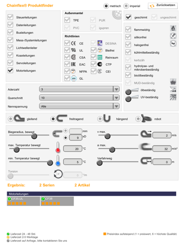 chainflex® product finder screenshot 4