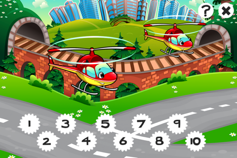 123 Cars Counting Game for Children: Learn to count the numbers 1-10 with vehicles of the city screenshot 3
