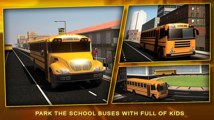 School Bus Simulator 3D – Drive crazy in city & Take Parking duty challenges for kids fun screenshot-3