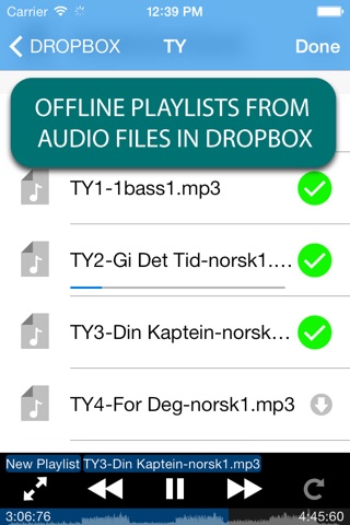 PlaylistBox (Offline Dropbox Playlists) screenshot 2