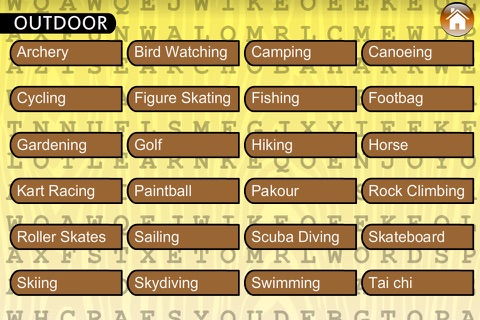 Word Search Hobbies (Indoors, Outdoors, Collection) screenshot 3