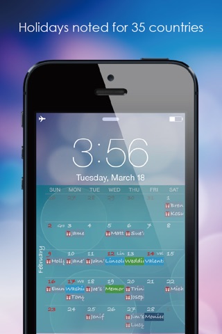 Cal+Lock with WallPaper screenshot 4