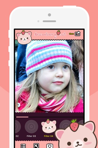 Strawberry Cat Camera - picture and photo effects & filters screenshot 3