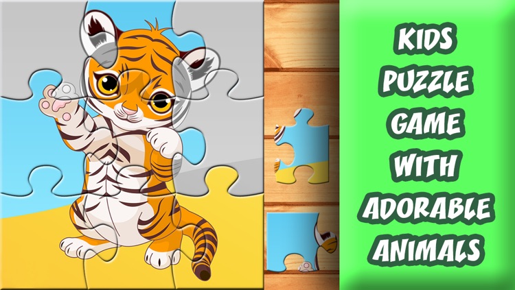 Fun Puzzle Games for Kids: Cute Animals Jigsaw Learning Game for Toddlers, Preschoolers and Young Children