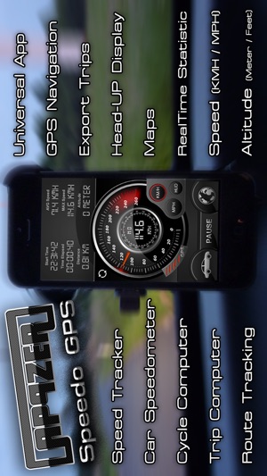 Speedo的GPS速度跟踪，汽車車速表，循環電腦，行車電腦，路由跟踪，HUD(圖1)-速報App